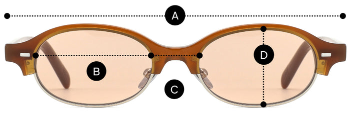Desenho técnico do óculos Lea Cliff - Óculos de Sol com medidas