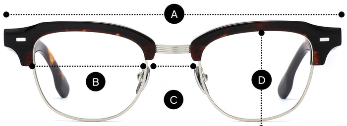 Desenho técnico do óculos Raf - Óculos de Grau com medidas