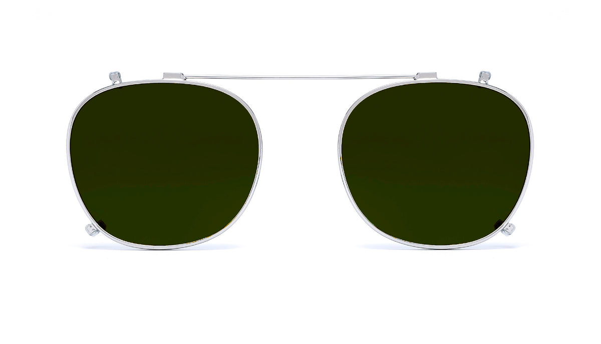 prata com lentes esverdeadas