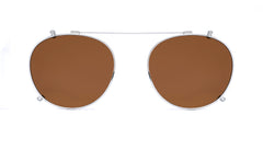 Prata com lentes marrons e sua variante Prata com lentes marrons