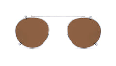 Prata com lentes marrons e sua variante Prata com lentes marrons