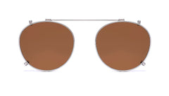 Prata com lentes marrons e sua variante Prata com lentes marrons