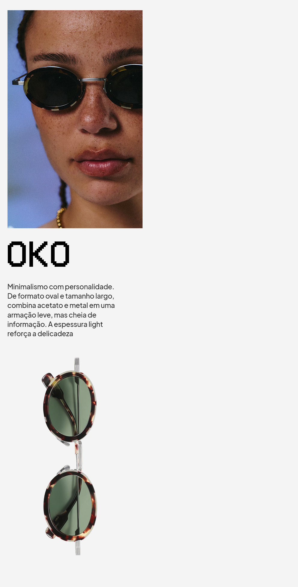 Ilustração dos novos modelos de óculos