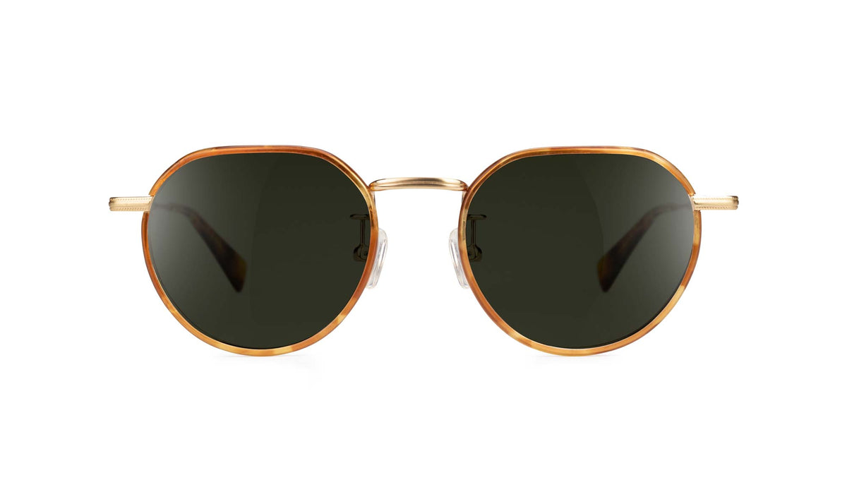 ouro com aro tortoise mogno